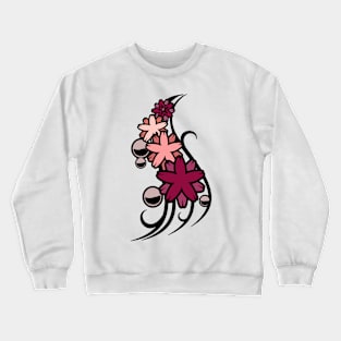 Flowers Vintage Bucket Design Crewneck Sweatshirt